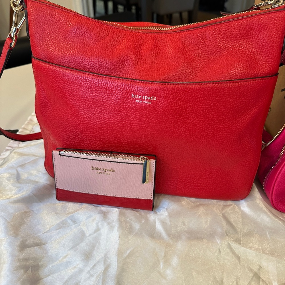 Kate Spade Red and Pink Women's Bag Set